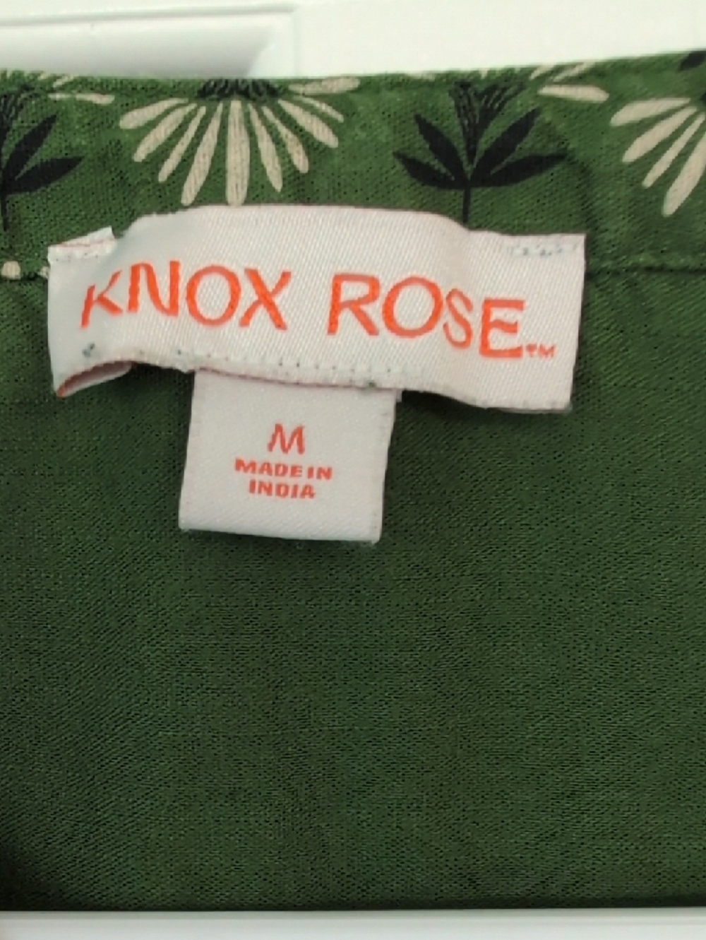 Knox Rose Boho Green Floral Print Blouse - Picture 2 of 9